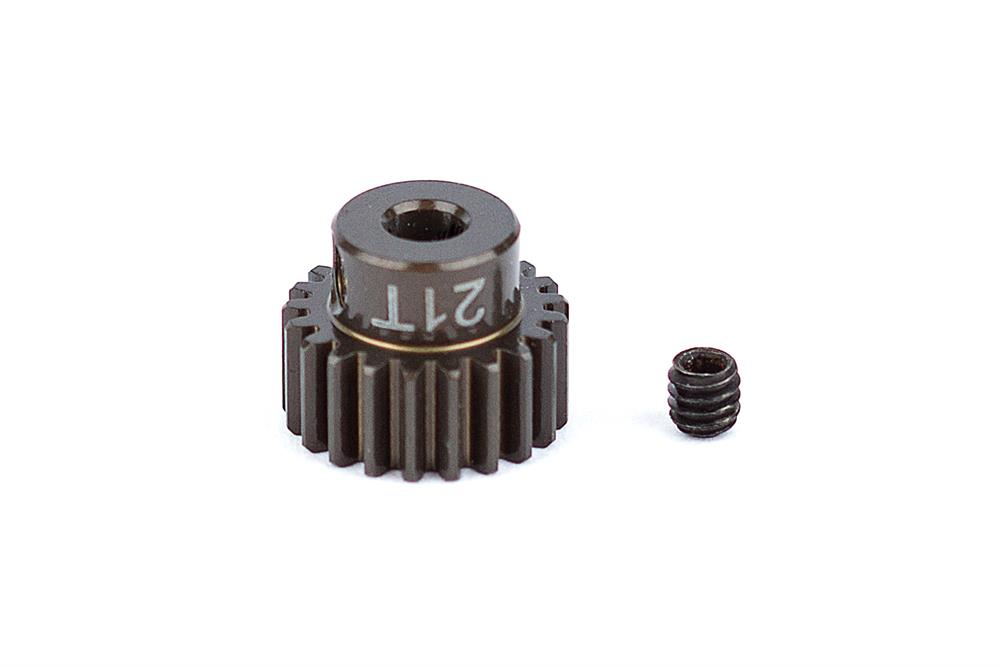 motordrev / pinion, 21T 48P, aluminium