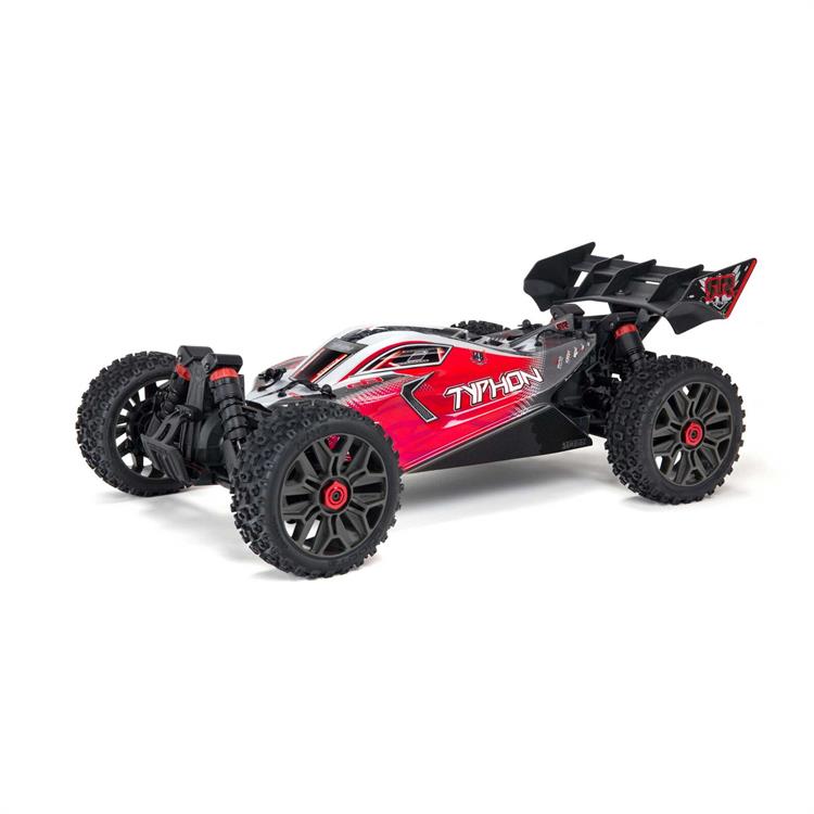 rc bil Typhon 4x4 BLX Brushless, röd (RTR) combo