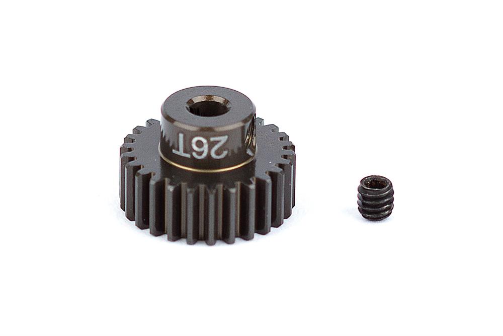 motordrev / pinion, 26T 48P, aluminium