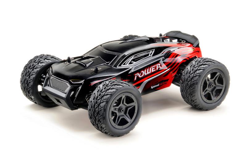 rc bil Power Truggy, röd (RTR) combo