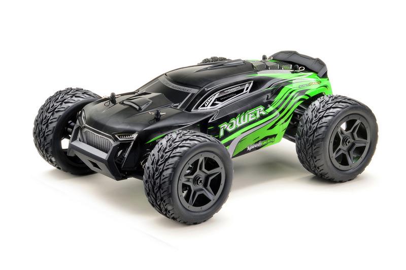 rc bil Power Truggy, grön (RTR) combo