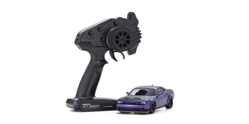 rc bil Mini-Z AWD Challenger SRT Hellcat, lila