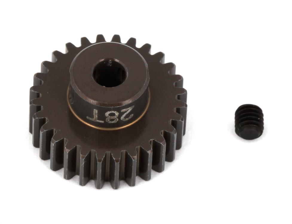 motordrev / pinion, 28T 48P, aluminium